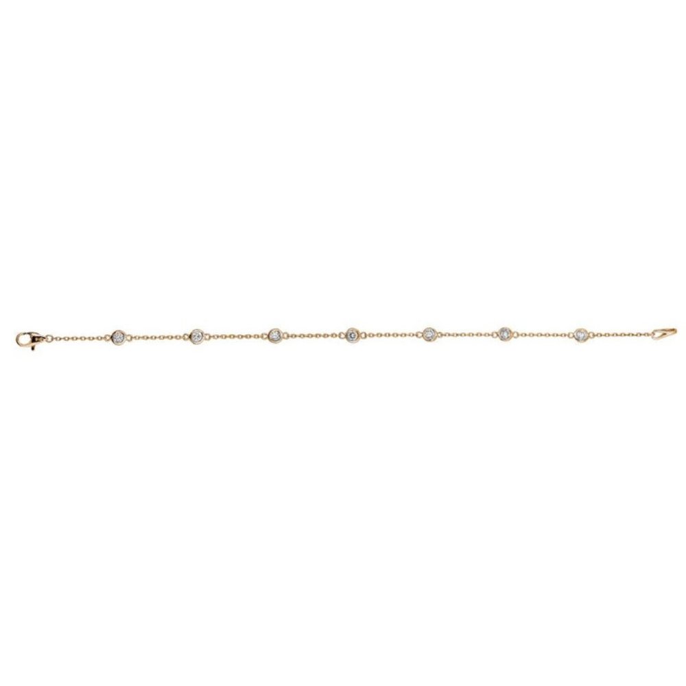 0.50 Carat Natural Diamond Bezel Bracelet